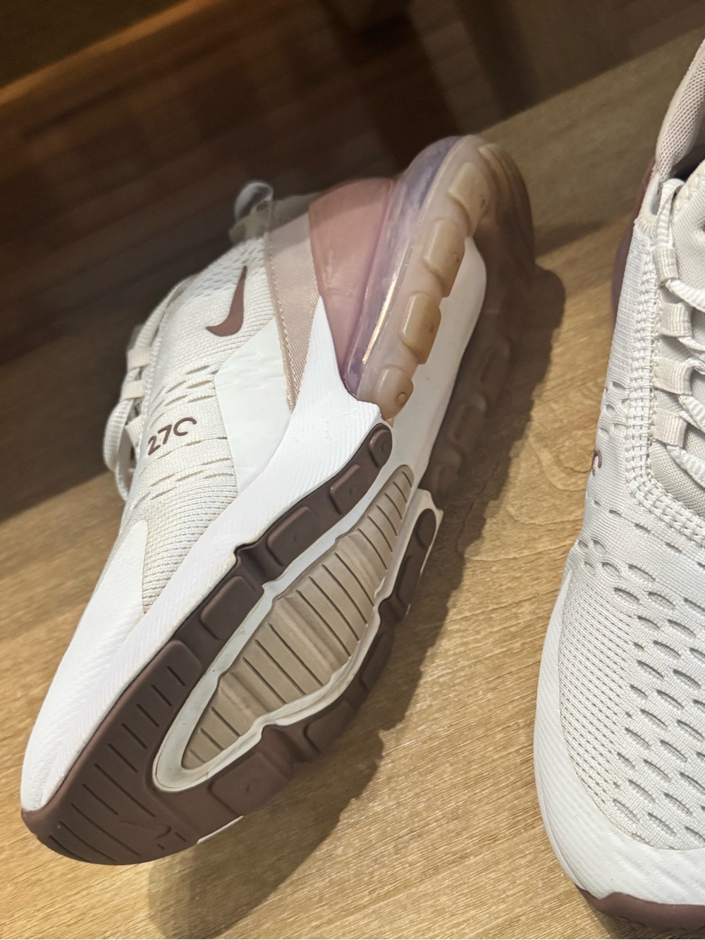 Nike Women’s Air Max 270 Sneakers - Soft Pink/White - Picture 4 of 4